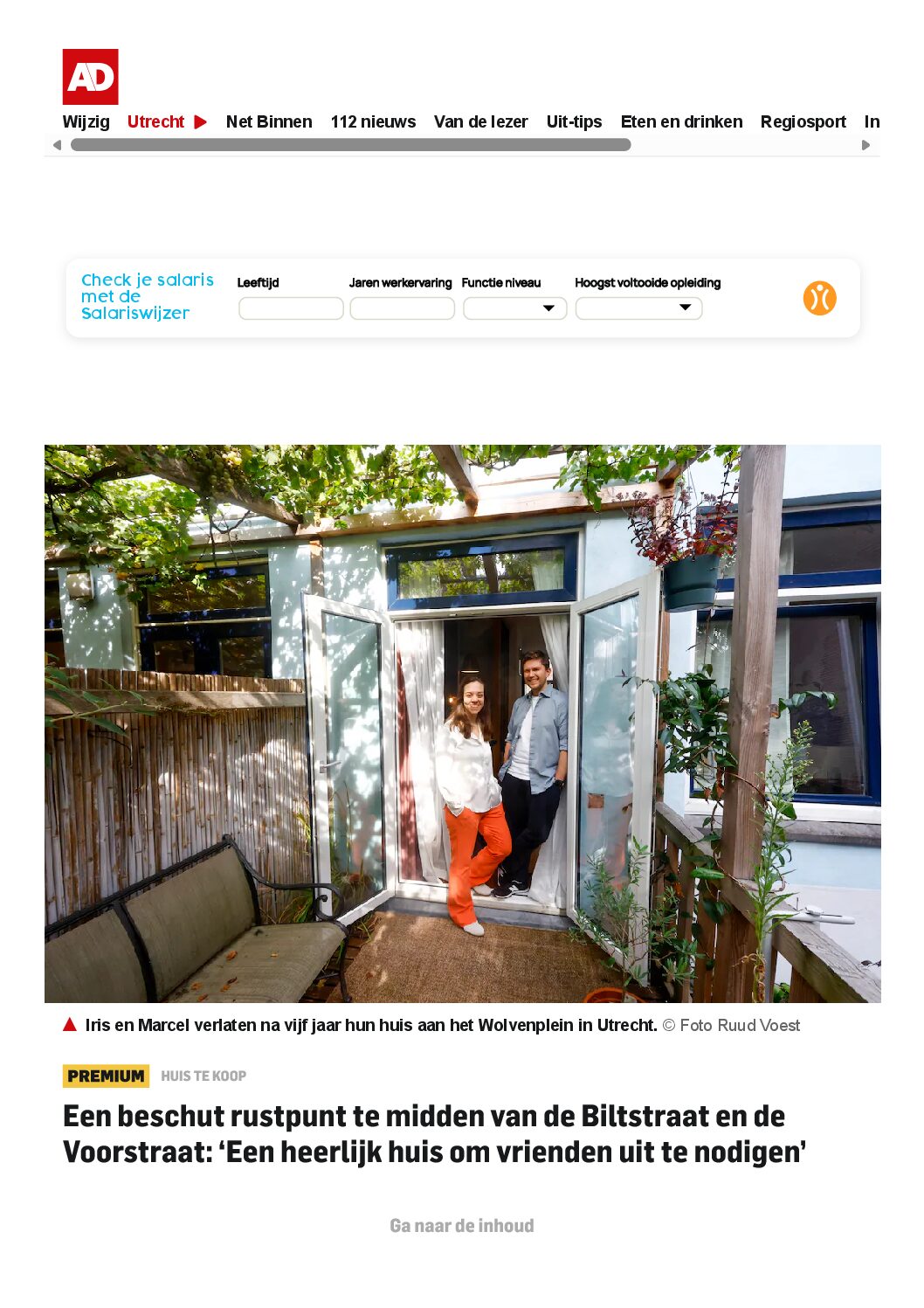 Een beschut rustpunt te midden van de Biltstraat en de Voorstraat: ‘Een heerlijk huis om vrienden uit te nodigen’